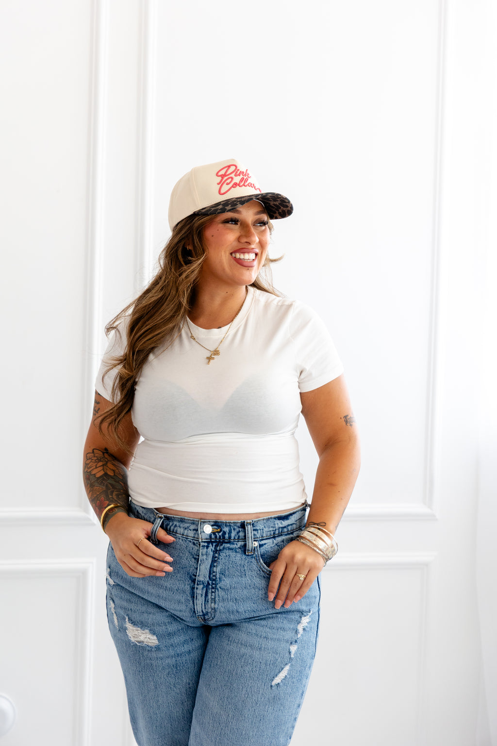 Pink Collar Hat
