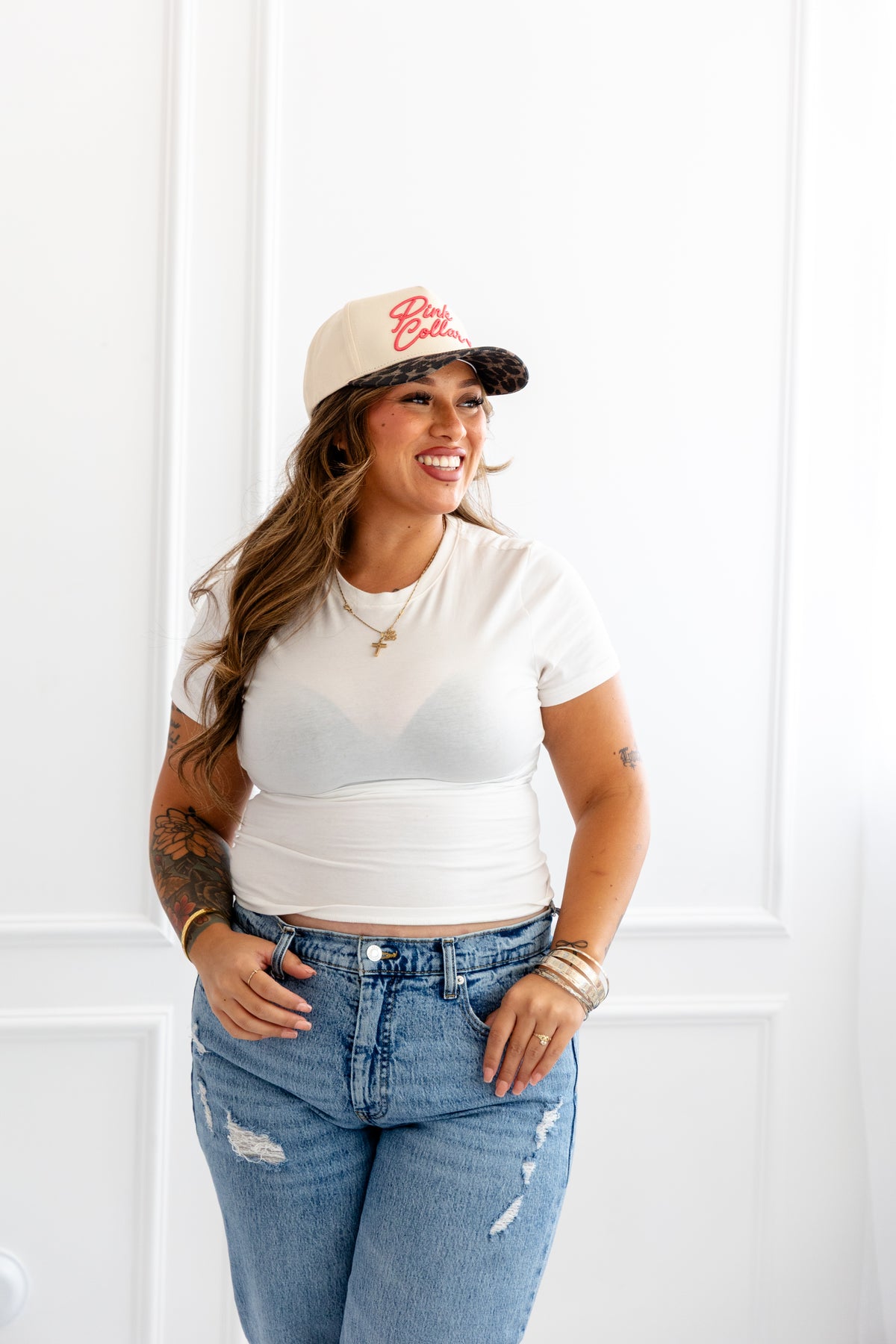 Pink Collar Hat